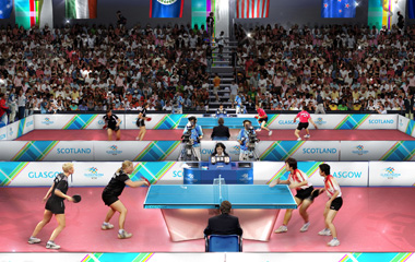 Table Tennis at the Commonwealth Games, courtesy of Designhive/Glasgow 2014